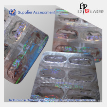 Holograma de embalaje de medicina de plástico